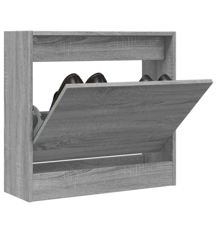 Armoire à chaussures sonoma gris 60x21x57 cm bois d'ingénierie | Mobilier & Déco