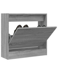 Armoire à chaussures sonoma gris 60x21x57 cm bois d'ingénierie | Mobilier & Déco