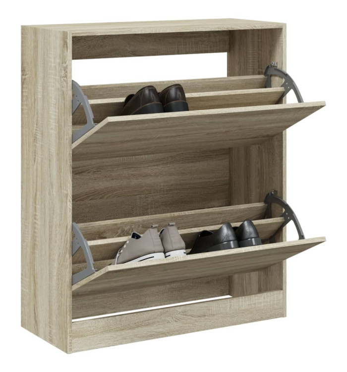 Armoire à chaussures chêne sonoma 80x34x96,5 cm bois ingénierie | Mobilier & Déco