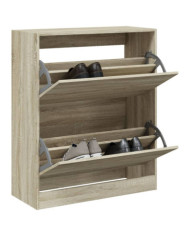 Armoire à chaussures chêne sonoma 80x34x96,5 cm bois ingénierie | Mobilier & Déco