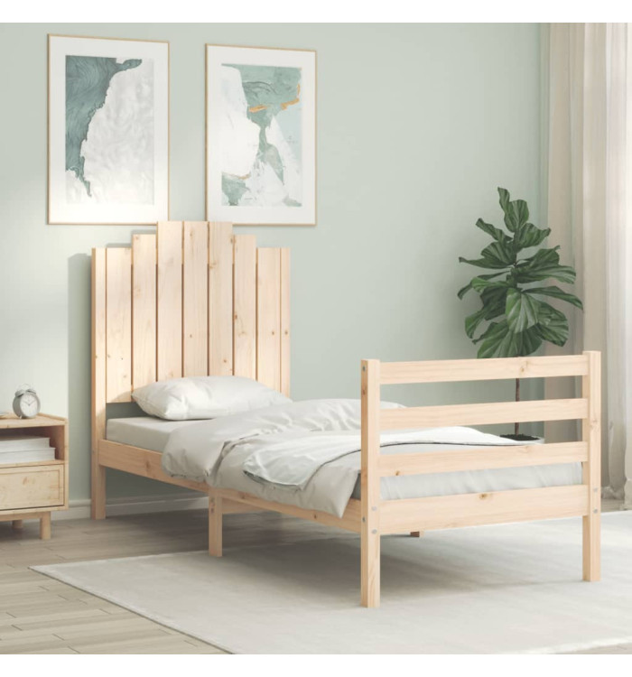 Cadre de lit sans matelas bois massif | Mobilier & Déco