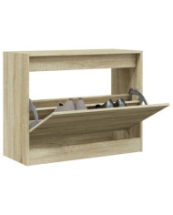 Armoire à chaussures chêne sonoma 80x34x63 cm bois d'ingénierie | Mobilier & Déco