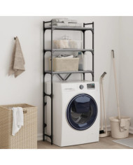 Étagère de lave-linge sonoma gris 67x25x163 cm bois ingénierie | Mobilier & Déco