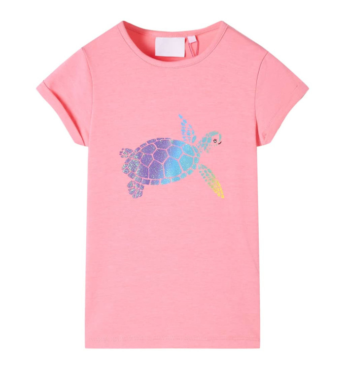 T-shirt pour enfants rose vif 104 | Mobilier & Déco