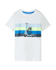 T-shirt pour enfants écru 128 | Mobilier & Déco