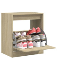 Armoire à chaussures chêne sonoma 60x42x69 cm bois d'ingénierie | Mobilier & Déco