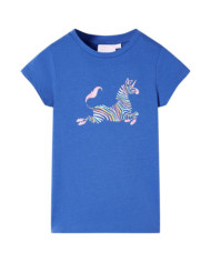 T-shirt pour enfants bleu cobalt 128 | Mobilier & Déco