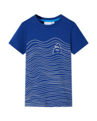 T-shirt pour enfants bleu foncé 128 | Mobilier & Déco