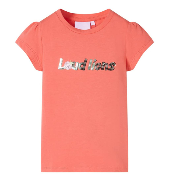 T-shirt enfant à manches courtes corail 92 | Mobilier & Déco