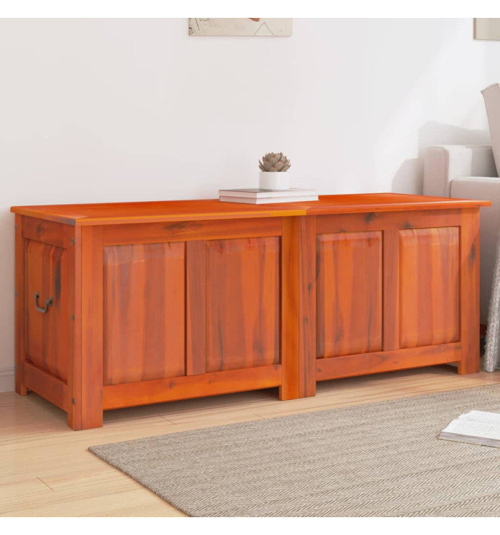 Coffre de rangement avec couvercle marron bois massif d'acacia | Mobilier & Déco
