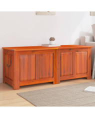 Coffre de rangement avec couvercle marron bois massif d'acacia | Mobilier & Déco