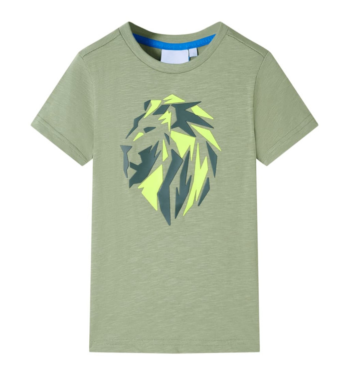 T-shirt pour enfants kaki clair 116 | Mobilier & Déco