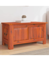 Coffre de rangement avec couvercle marron bois massif d'acacia | Mobilier & Déco