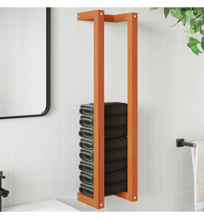 Porte-serviette marron cire 23x18x90 cm bois de pin massif | Mobilier & Déco