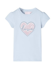 T-shirt pour enfants bleu clair 140 | Mobilier & Déco