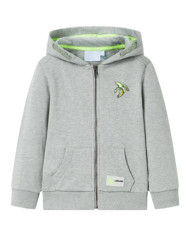 Sweat à capuche et zip pour enfants mélange kaki clair 92 | Mobilier & Déco