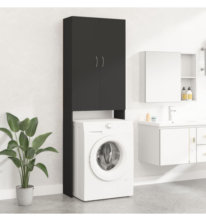 Meuble pour machine à laver Noir 64x25,5x190 cm | Mobilier & Déco