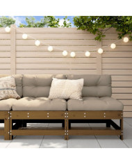 Canapés centraux de jardin 2 pcs marron miel bois de pin solide | Mobilier & Déco