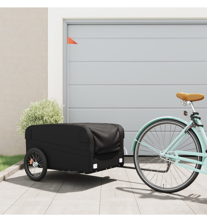 Remorque de vélo noir 45 kg fer | Mobilier & Déco