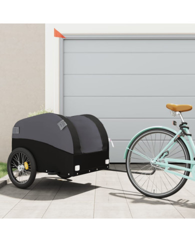 Remorque de vélo noir 45 kg fer | Mobilier & Déco
