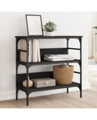 Table console noir 75x32x75 cm bois d'ingénierie | Mobilier & Déco