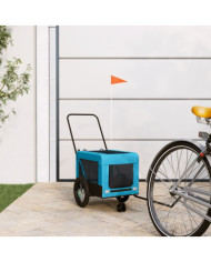 Remorque de vélo pour animaux de compagnie bleu et noir | Mobilier & Déco