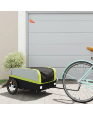 Remorque de vélo noir et vert 45 kg fer | Mobilier & Déco