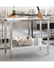 Table de travail de cuisine 110x55x85 cm acier inoxydable | Mobilier & Déco