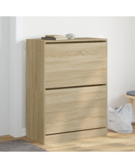 Armoire à chaussures 2 tiroirs rabattables chêne sonoma | Mobilier & Déco