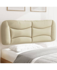 Coussin de tête de lit crème 140 cm tissu | Mobilier & Déco