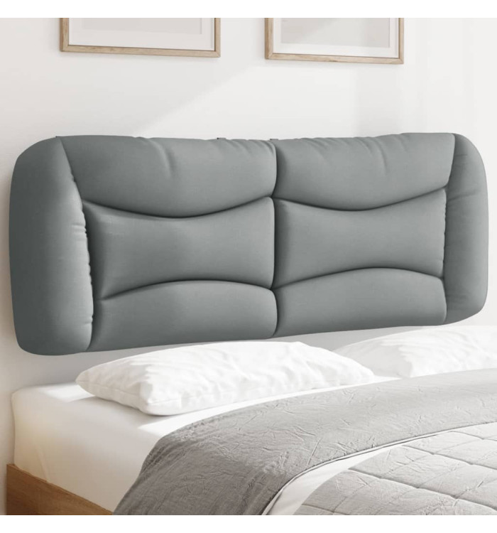 Coussin de tête de lit gris clair 140 cm tissu | Mobilier & Déco