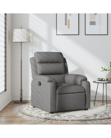 Fauteuil inclinable Gris foncé Tissu | Mobilier & Déco