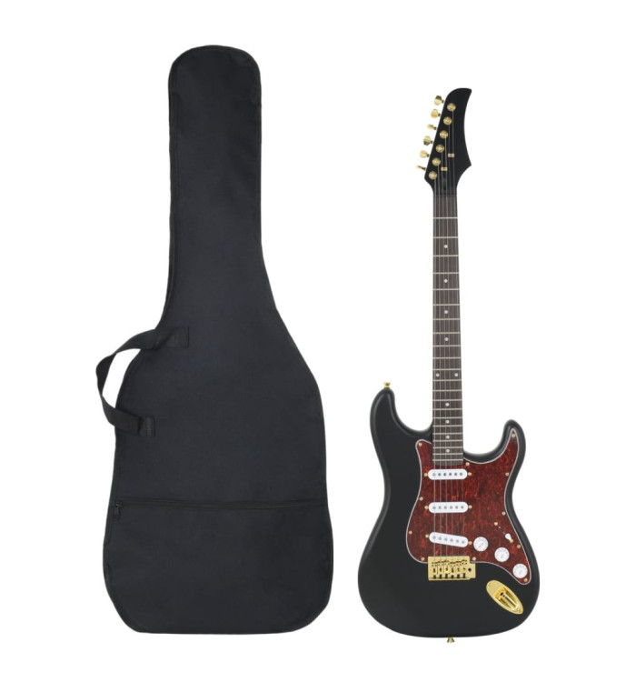 Guitare électrique pour débutants et sac noir et doré 4/4 39" | Mobilier & Déco
