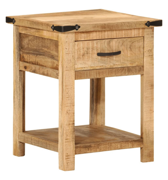 Table de chevet 40x40x50 cm bois de manguier massif | Mobilier & Déco