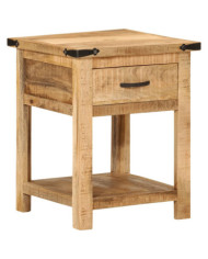 Table de chevet 40x40x50 cm bois de manguier massif | Mobilier & Déco