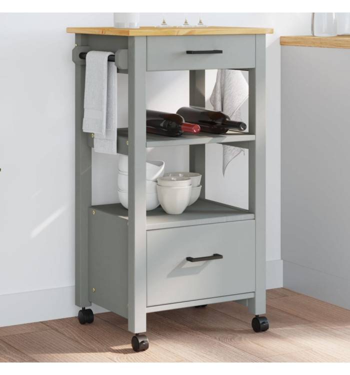 Chariot de cuisine MONZA 48x40x90 cm bois massif de pin | Mobilier & Déco