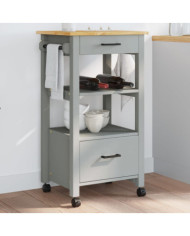 Chariot de cuisine MONZA 48x40x90 cm bois massif de pin | Mobilier & Déco