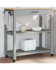 Chariot de cuisine MONZA 84x40x90 cm bois massif de pin | Mobilier & Déco