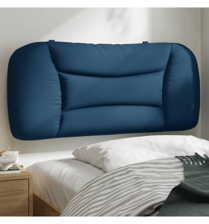 Coussin de tête de lit bleu 90 cm tissu | Mobilier & Déco