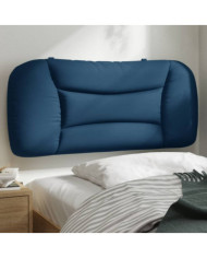 Coussin de tête de lit bleu 90 cm tissu | Mobilier & Déco