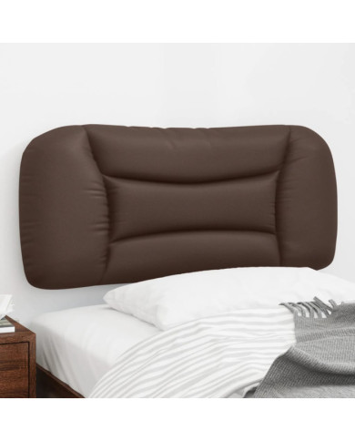 Coussin de tête de lit marron 80 cm similicuir | Mobilier & Déco