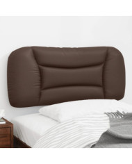 Coussin de tête de lit marron 80 cm similicuir | Mobilier & Déco