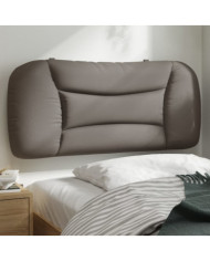 Coussin de tête de lit taupe 80 cm tissu | Mobilier & Déco
