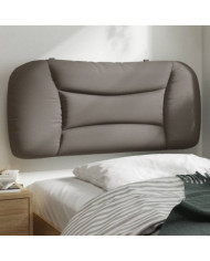 Coussin de tête de lit taupe 90 cm tissu | Mobilier & Déco
