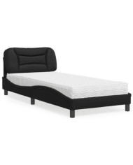 Lit avec matelas noir 80x200 cm similicuir | Mobilier & Déco