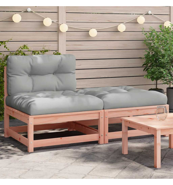 Canapé de jardin sans accoudoirs avec coussins et repose-pieds | Mobilier & Déco