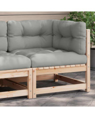 Canapé d'angle de jardin avec coussins bois de pin solide | Mobilier & Déco