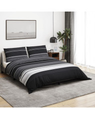 Ensemble de housse de couette noir et blanc 140x200 cm Coton | Mobilier & Déco