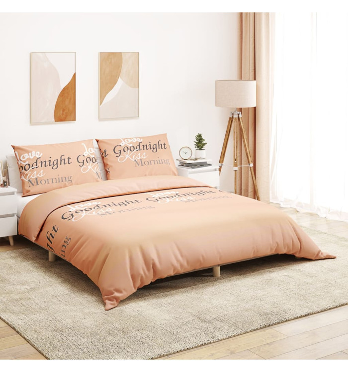Ensemble de housse de couette rose 155x220 cm Coton | Mobilier & Déco