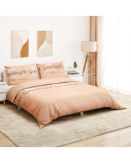 Ensemble de housse de couette rose 155x220 cm Coton | Mobilier & Déco